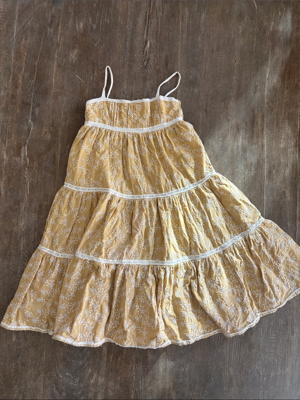 Zara embroidered Spaghetti-Strap Dress - Mustard Yellow